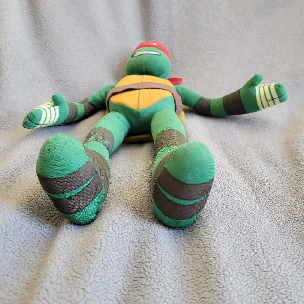 TEENAGE MUTANT NINJA TURTLES Raphael Plush 13" Red Mask TMNT Stuffed Animal - Picture 10 of 10